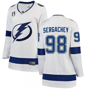 Breakaway Fanatics Branded Women's Mikhail Sergachev White Away 2022 Stanley Cup Final Jersey - NHL Tampa Bay Lightning