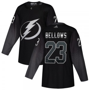 Authentic Adidas Youth Brian Bellows Black Alternate Jersey - NHL Tampa Bay Lightning