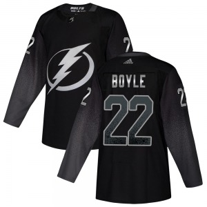 Authentic Adidas Youth Dan Boyle Black Alternate Jersey - NHL Tampa Bay Lightning
