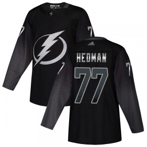 Authentic Adidas Youth Victor Hedman Black Alternate Jersey - NHL Tampa Bay Lightning