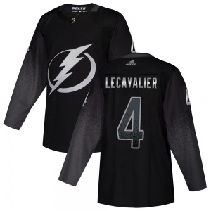 Authentic Adidas Youth Vincent Lecavalier Black Alternate Jersey - NHL Tampa Bay Lightning