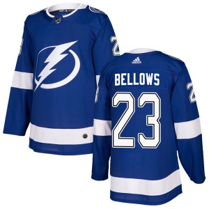 Authentic Adidas Adult Brian Bellows Blue Home Jersey - NHL Tampa Bay Lightning