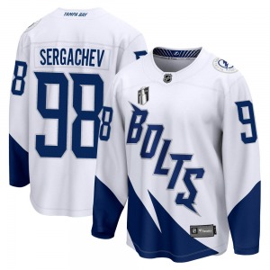 Breakaway Fanatics Branded Youth Mikhail Sergachev White 2022 Stadium Series 2022 Stanley Cup Final Jersey - NHL Tampa Bay Light