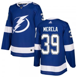 Authentic Adidas Youth Waltteri Merela Blue Home Jersey - NHL Tampa Bay Lightning