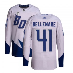 Authentic Adidas Youth Pierre-Edouard Bellemare White 2022 Stadium Series Primegreen 2022 Stanley Cup Final Jersey - NHL Tampa B