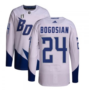 Authentic Adidas Youth Zach Bogosian White 2022 Stadium Series Primegreen 2022 Stanley Cup Final Jersey - NHL Tampa Bay Lightnin