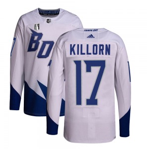 Authentic Adidas Youth Alex Killorn White 2022 Stadium Series Primegreen 2022 Stanley Cup Final Jersey - NHL Tampa Bay Lightning