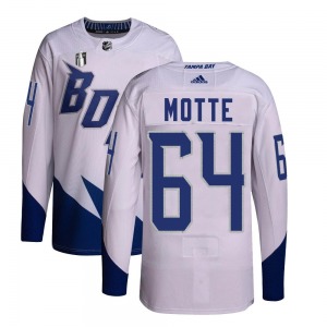 Authentic Adidas Youth Tyler Motte White 2022 Stadium Series Primegreen 2022 Stanley Cup Final Jersey - NHL Tampa Bay Lightning