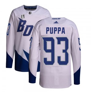 Authentic Adidas Youth Daren Puppa White 2022 Stadium Series Primegreen 2022 Stanley Cup Final Jersey - NHL Tampa Bay Lightning