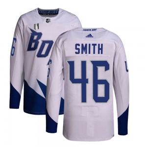 Authentic Adidas Youth Gemel Smith White 2022 Stadium Series Primegreen 2022 Stanley Cup Final Jersey - NHL Tampa Bay Lightning