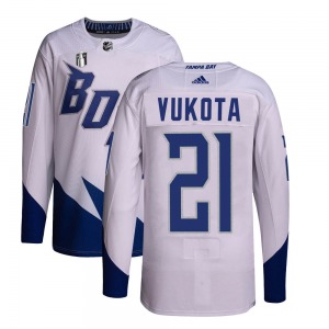 Authentic Adidas Youth Mick Vukota White 2022 Stadium Series Primegreen 2022 Stanley Cup Final Jersey - NHL Tampa Bay Lightning