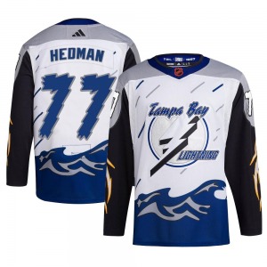 Authentic Adidas Youth Victor Hedman White Reverse Retro 2.0 Jersey - NHL Tampa Bay Lightning
