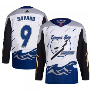 Authentic Adidas Youth Denis Savard White Reverse Retro 2.0 Jersey - NHL Tampa Bay Lightning