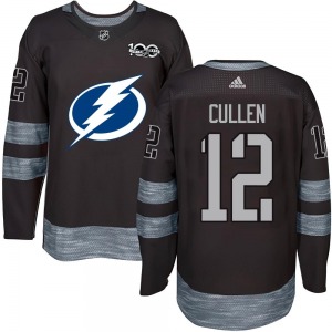 Authentic Adult John Cullen Black 1917-2017 100th Anniversary Jersey - NHL Tampa Bay Lightning