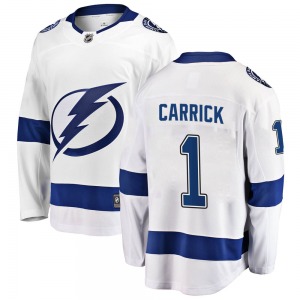 Breakaway Fanatics Branded Youth Trevor Carrick White Away Jersey - NHL Tampa Bay Lightning