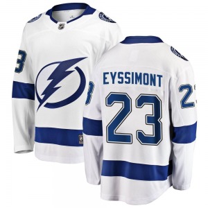 Breakaway Fanatics Branded Youth Michael Eyssimont White Away Jersey - NHL Tampa Bay Lightning