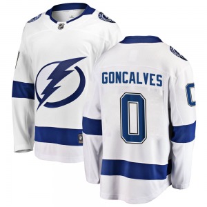 Breakaway Fanatics Branded Youth Gage Goncalves White Away Jersey - NHL Tampa Bay Lightning