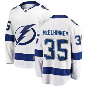 Breakaway Fanatics Branded Youth Curtis McElhinney White Away Jersey - NHL Tampa Bay Lightning