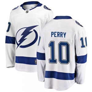 Breakaway Fanatics Branded Youth Corey Perry White Away Jersey - NHL Tampa Bay Lightning