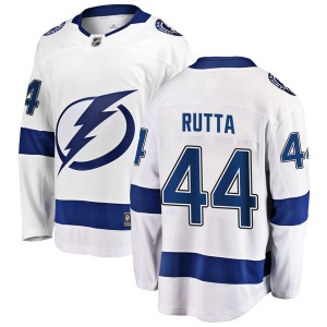 Breakaway Fanatics Branded Youth Jan Rutta White Away Jersey - NHL Tampa Bay Lightning