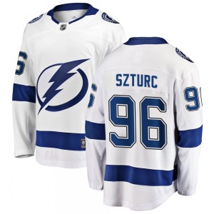 Breakaway Fanatics Branded Youth Gabriel Szturc White Away Jersey - NHL Tampa Bay Lightning