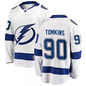 Breakaway Fanatics Branded Youth Matt Tomkins White Away Jersey - NHL Tampa Bay Lightning