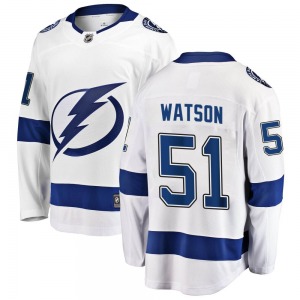 Breakaway Fanatics Branded Youth Austin Watson White Away Jersey - NHL Tampa Bay Lightning