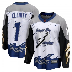 Breakaway Fanatics Branded Adult Brian Elliott White Special Edition 2.0 Jersey - NHL Tampa Bay Lightning