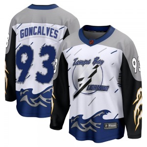 Breakaway Fanatics Branded Adult Gage Goncalves White Special Edition 2.0 Jersey - NHL Tampa Bay Lightning