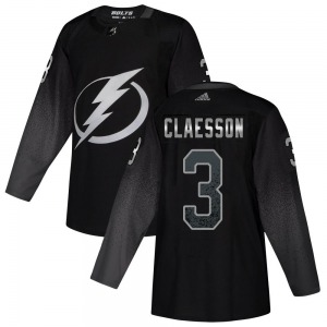 Authentic Adidas Adult Fredrik Claesson Black Alternate Jersey - NHL Tampa Bay Lightning