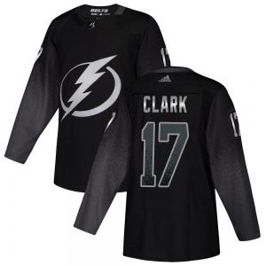 Authentic Adidas Adult Wendel Clark Black Alternate Jersey - NHL Tampa Bay Lightning