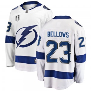 Breakaway Fanatics Branded Adult Brian Bellows White Away 2022 Stanley Cup Final Jersey - NHL Tampa Bay Lightning