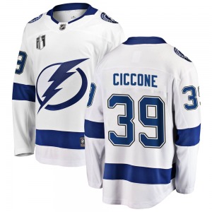 Breakaway Fanatics Branded Adult Enrico Ciccone White Away 2022 Stanley Cup Final Jersey - NHL Tampa Bay Lightning