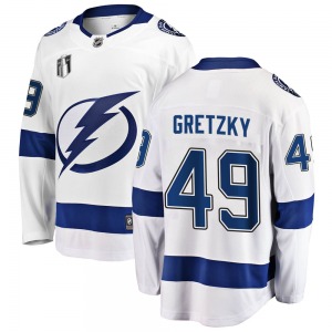 Breakaway Fanatics Branded Adult Brent Gretzky White Away 2022 Stanley Cup Final Jersey - NHL Tampa Bay Lightning