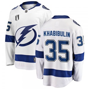 Breakaway Fanatics Branded Adult Nikolai Khabibulin White Away 2022 Stanley Cup Final Jersey - NHL Tampa Bay Lightning