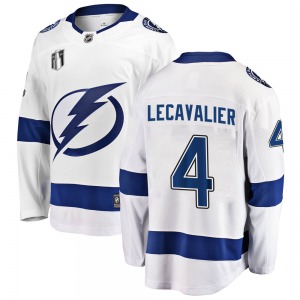 Breakaway Fanatics Branded Adult Vincent Lecavalier White Away 2022 Stanley Cup Final Jersey - NHL Tampa Bay Lightning