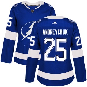Authentic Adidas Women's Dave Andreychuk Blue Home Jersey - NHL Tampa Bay Lightning