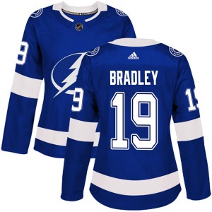 Authentic Adidas Women's Brian Bradley Blue Home Jersey - NHL Tampa Bay Lightning
