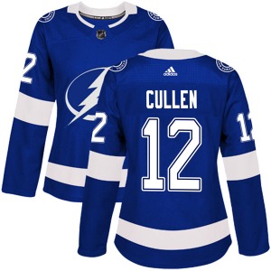 Authentic Adidas Women's John Cullen Blue Home Jersey - NHL Tampa Bay Lightning