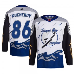 Authentic Adidas Adult Nikita Kucherov White Reverse Retro 2.0 Jersey - NHL Tampa Bay Lightning