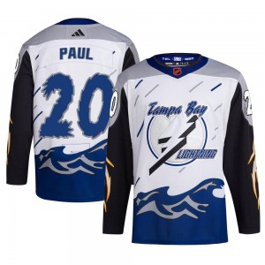 Authentic Adidas Adult Nicholas Paul White Reverse Retro 2.0 Jersey - NHL Tampa Bay Lightning