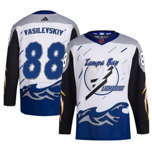 Authentic Adidas Adult Andrei Vasilevskiy White Reverse Retro 2.0 Jersey - NHL Tampa Bay Lightning