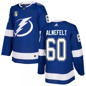 Authentic Adidas Youth Hugo Alnefelt Blue Home 2022 Stanley Cup Final Jersey - NHL Tampa Bay Lightning