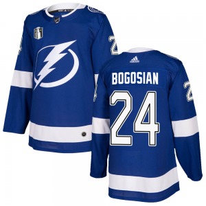 Authentic Adidas Youth Zach Bogosian Blue Home 2022 Stanley Cup Final Jersey - NHL Tampa Bay Lightning