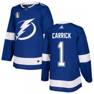 Authentic Adidas Youth Trevor Carrick Blue Home 2022 Stanley Cup Final Jersey - NHL Tampa Bay Lightning