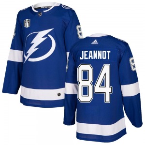 Authentic Adidas Youth Tanner Jeannot Blue Home 2022 Stanley Cup Final Jersey - NHL Tampa Bay Lightning