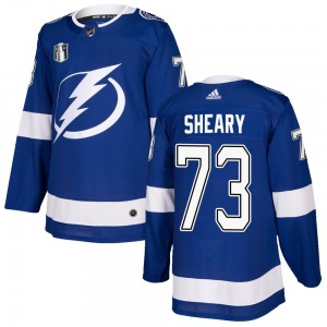 Authentic Adidas Youth Conor Sheary Blue Home 2022 Stanley Cup Final Jersey - NHL Tampa Bay Lightning