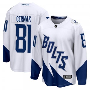 Breakaway Fanatics Branded Adult Erik Cernak White 2022 Stadium Series Jersey - NHL Tampa Bay Lightning