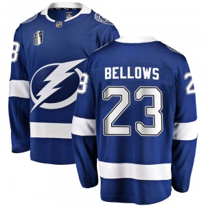 Breakaway Fanatics Branded Adult Brian Bellows Blue Home 2022 Stanley Cup Final Jersey - NHL Tampa Bay Lightning