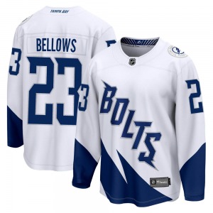 Breakaway Fanatics Branded Youth Brian Bellows White 2022 Stadium Series Jersey - NHL Tampa Bay Lightning